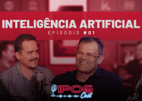 convidados do IPOG Cast reunidos no estúdio do IPOG Cast falando sobre inteligência artificial
