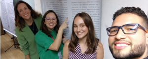 Autores e coautores durante apresentação de pesquisa sobre aplicativos de prevenção ao suicídio no IPOG.
