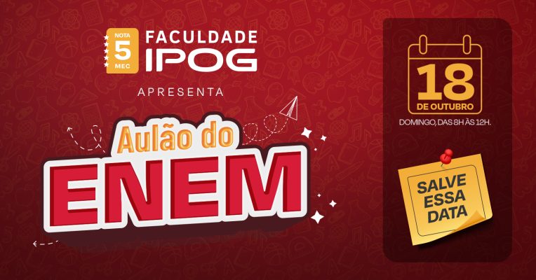 Aulão do ENEM 2026 Faculdade IPOG promove revisão gratuita e online